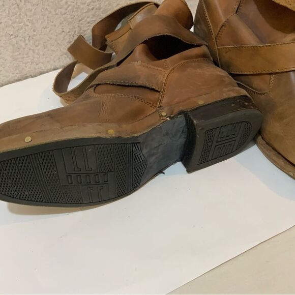 Jeffrey Campbell Brit Wrap Straps Moto Boots Size 8 - Picture 11 of 16
